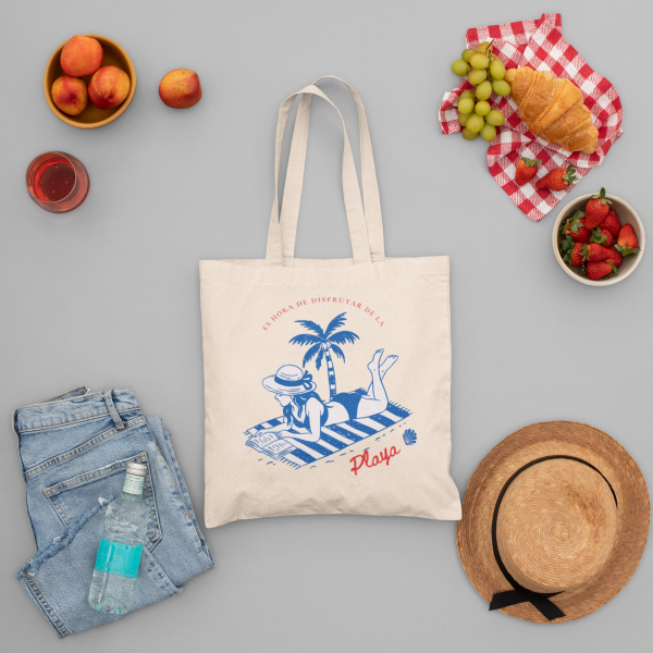 Disfrutar de la playa - tote bag playa - Imagen 3