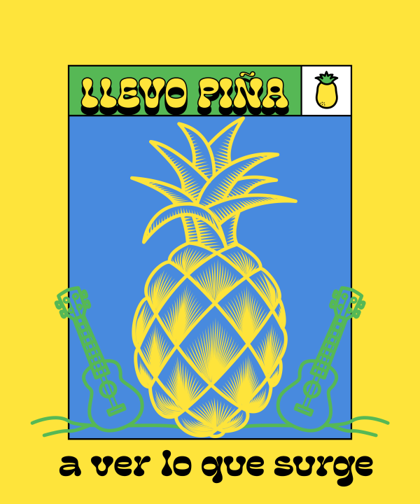 Llevo piña - tote bag amarilla - Imagen 4